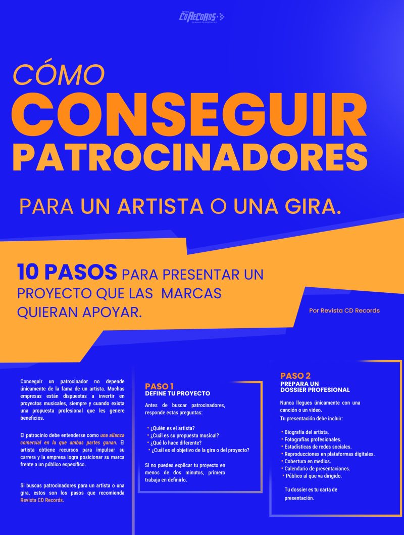 CÓMO CONSEGUIR PATROCINADORES PARA UN ARTISTA O UNA GIRA